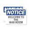 Signmission Welcome To The War Room, 5 in W x Rectangle, Vinyl Decal OS-2PACK-NS-D-35-L-19022 - alternate 1